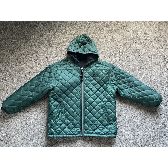 Vintage 1990s Starter Reversible Padded Puffer quilt Jacket Men's size L - Picture 5 of 10